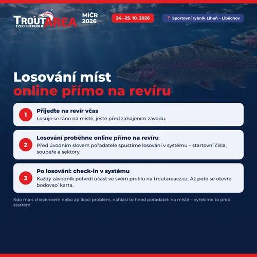 Losování míst na MiČR 2026 proběhne online přímo na revíru