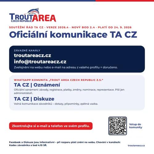 Nová oficiální WhatsApp komunita Trout Area Czech Republic z.s.
